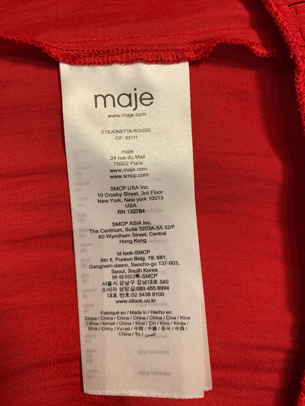 Jupe rouge plissée Maje, T1