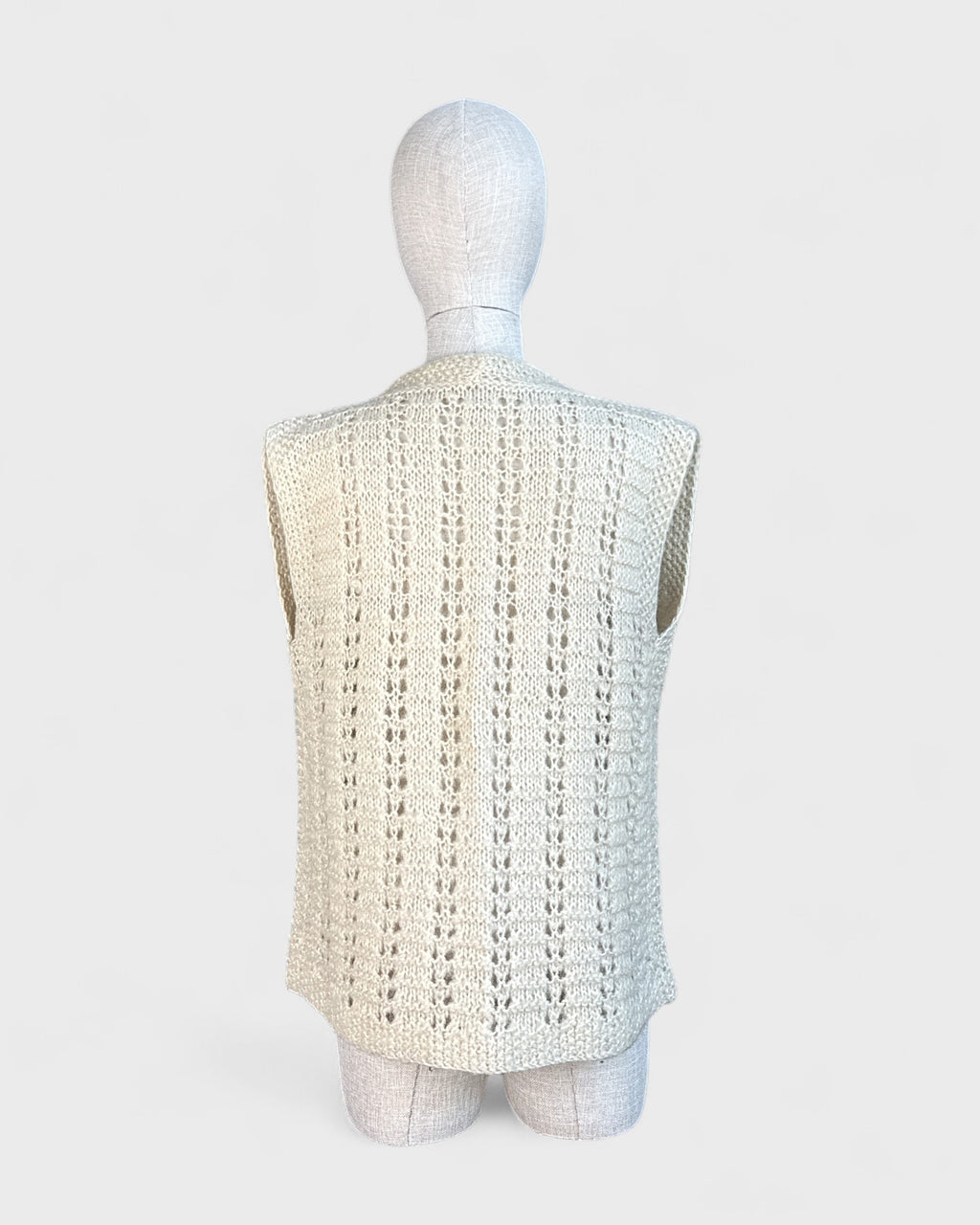 Débardeur tricot Blanc crème