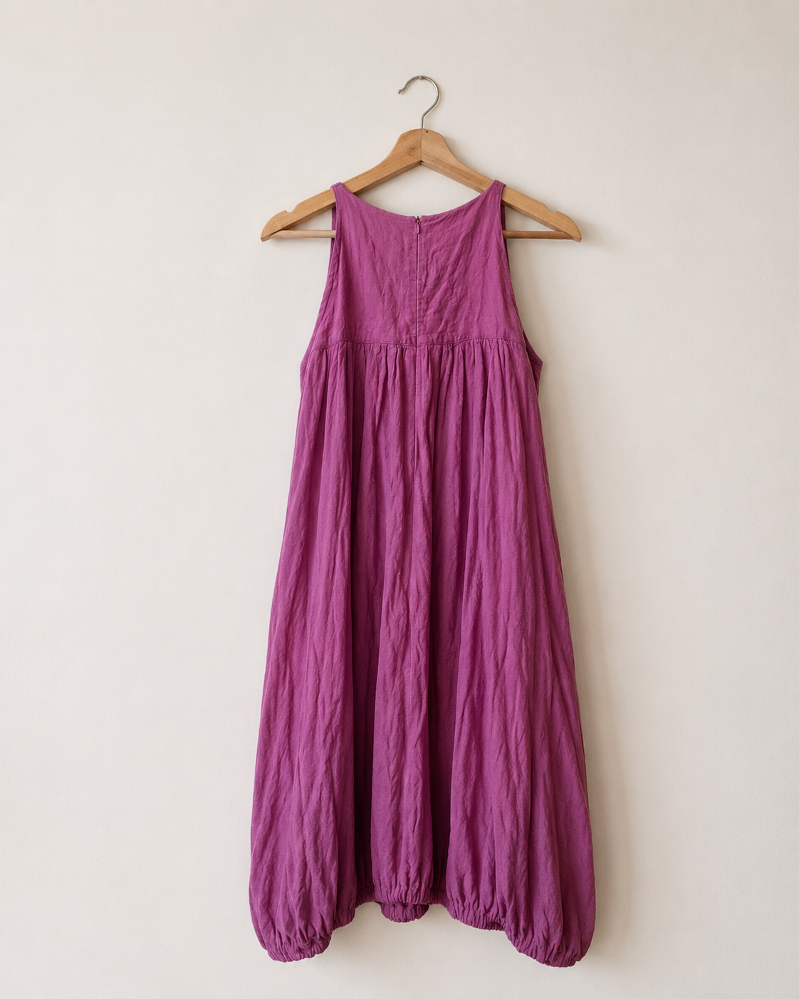 Robe ballon Sara Pacini en lin fuchsia