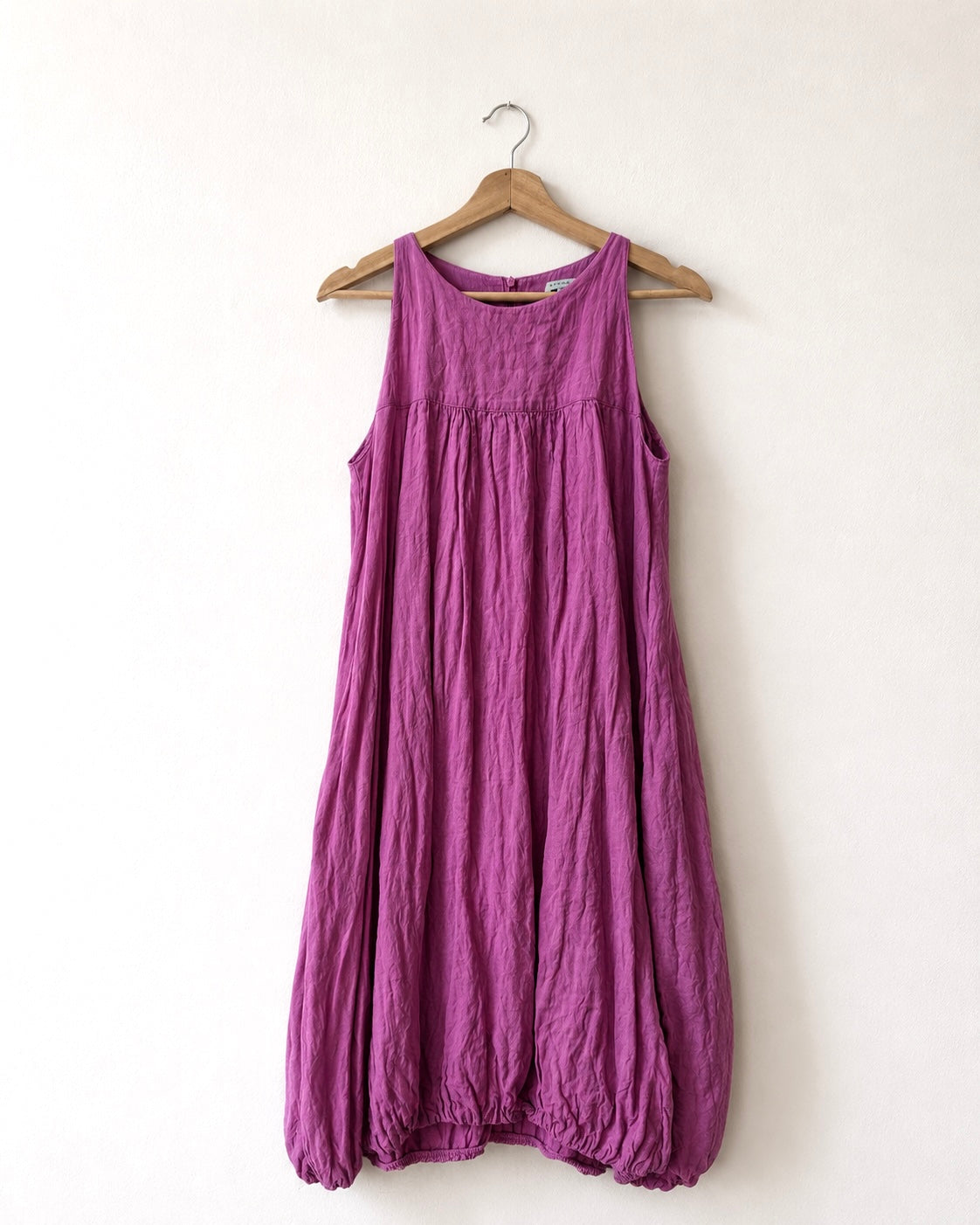 Robe ballon Sara Pacini en lin fuchsia