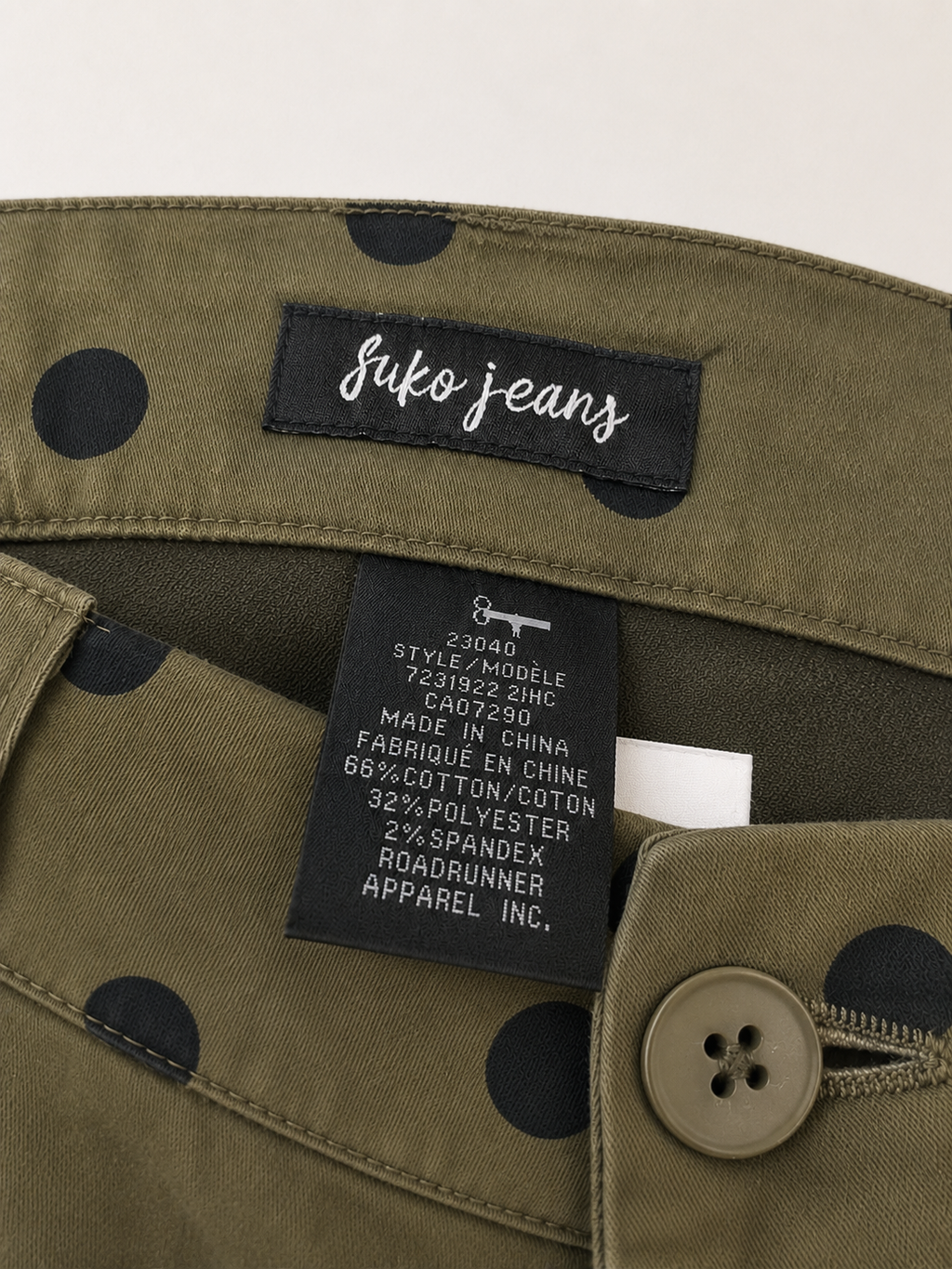 Pantalon capri à pois Suko Jeans