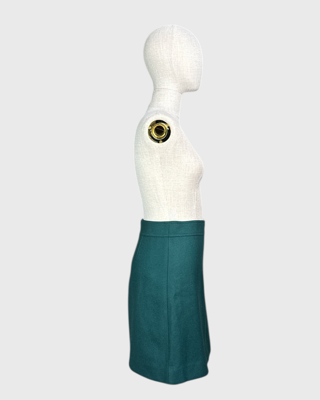 Jupe courte en laine vert émeraude J.Crew Taille 6