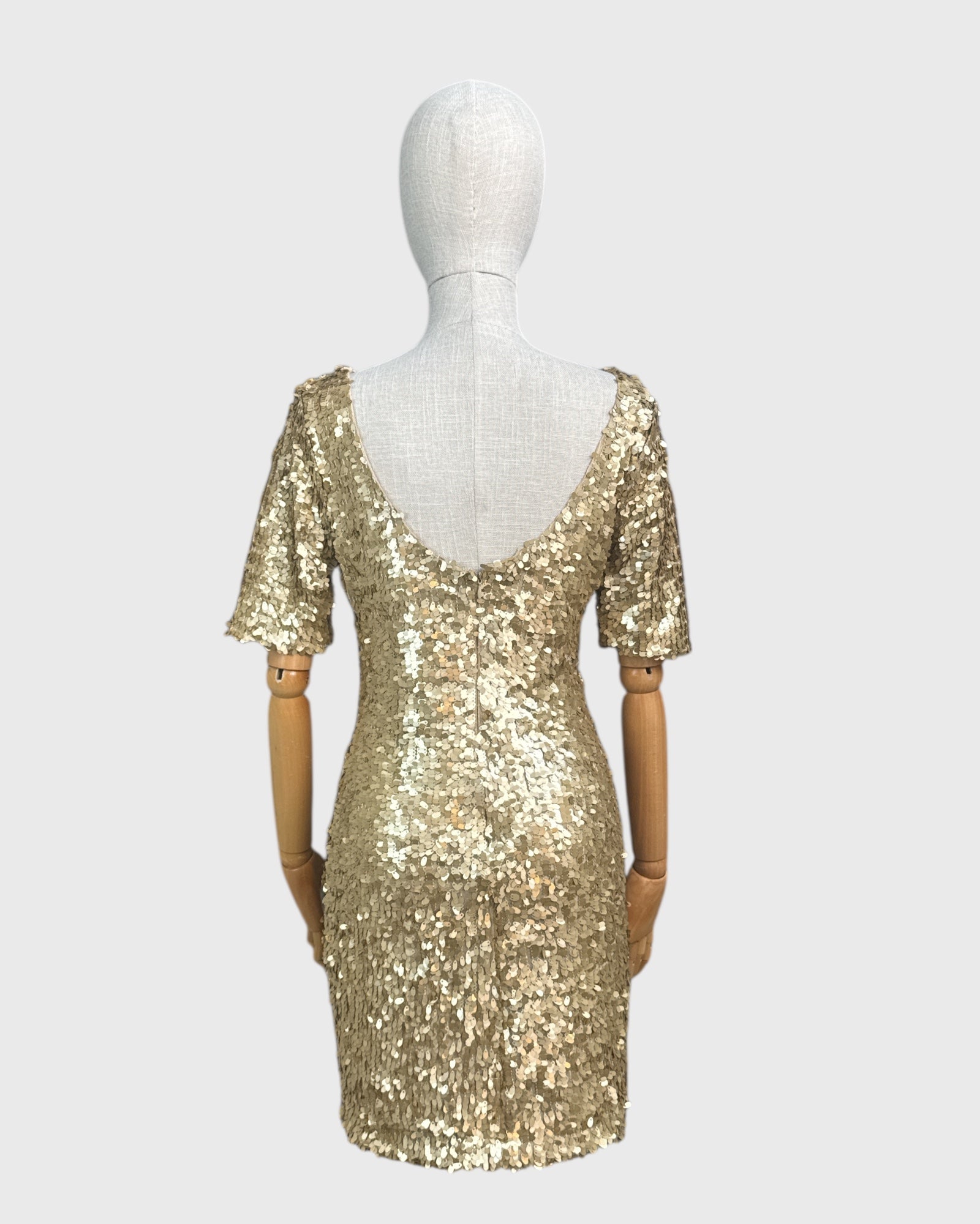 Robe à Paillettes Dorée Ark & Co , Taille S