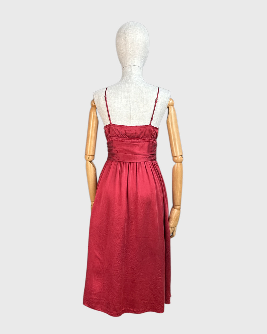 Robe 100% soie rouge Jacob, taille S