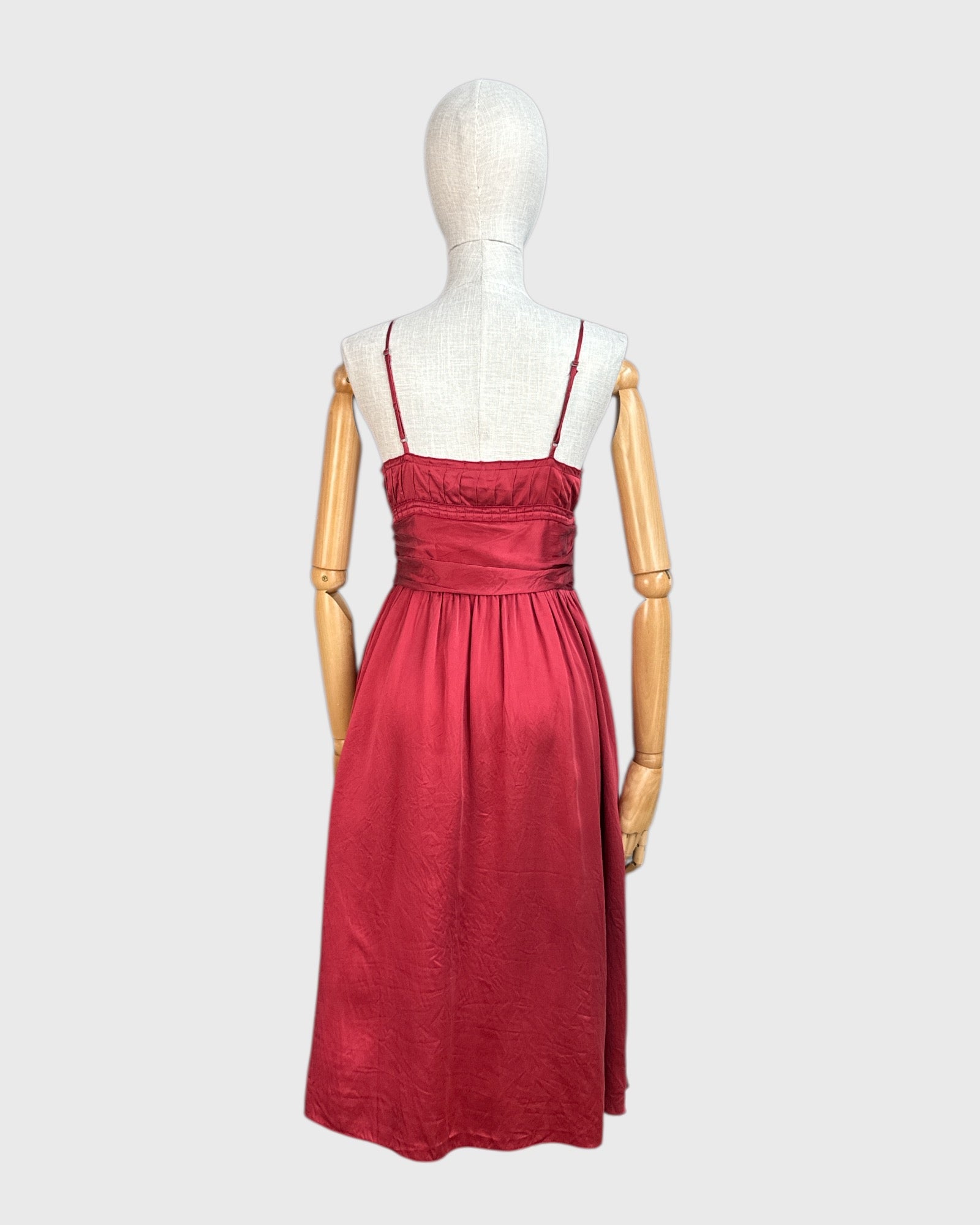 Robe 100% soie rouge Jacob, taille S