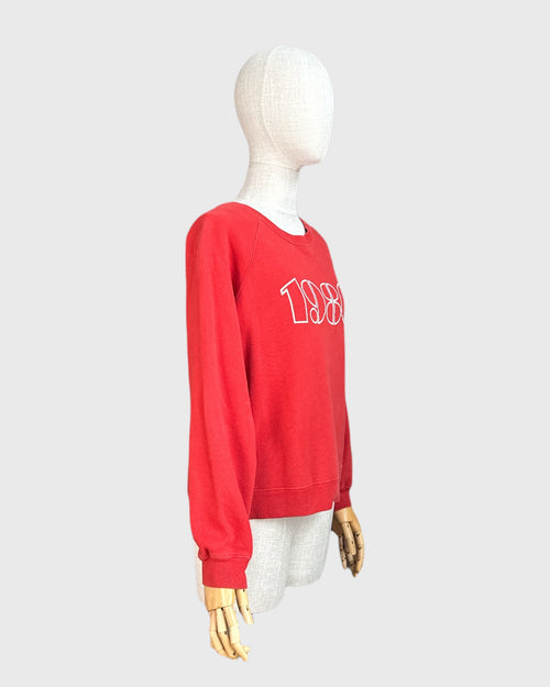 Crewneck rouge “1980” Sézane, taille S