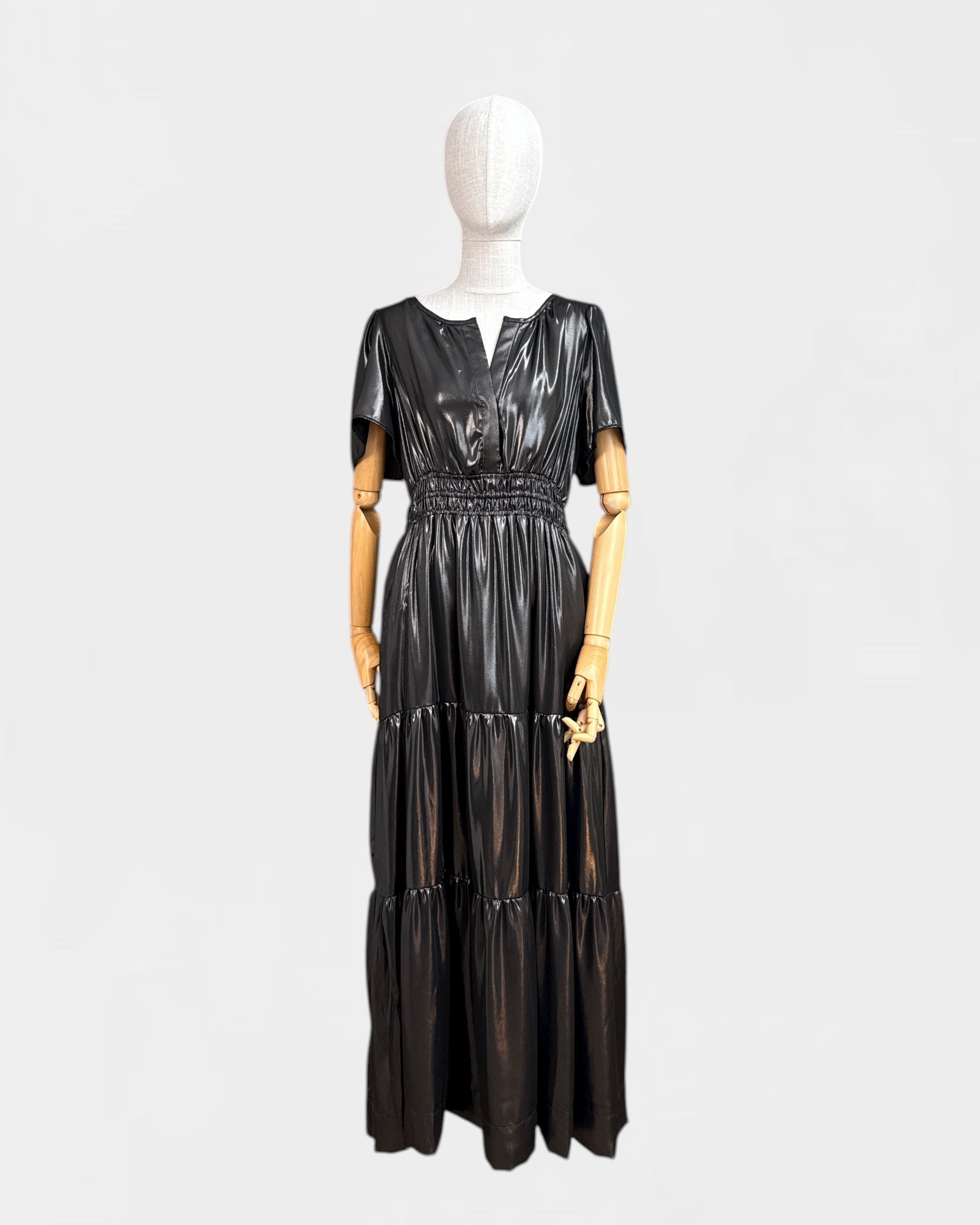 Robe lamée anthracite Anthropologie, taille M