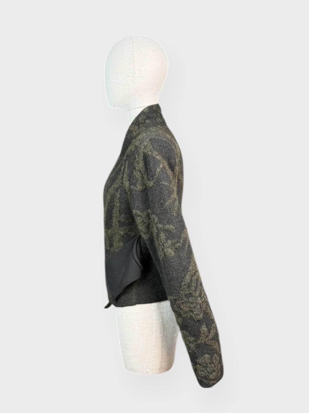 Cache-cœur tricot vert kaki Sarah Pacini, S